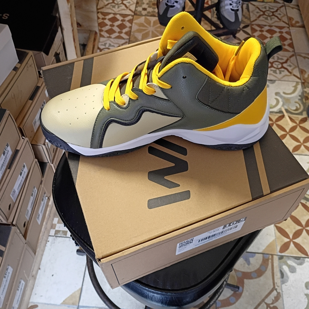 Yellow and Green Athletic Sneakers